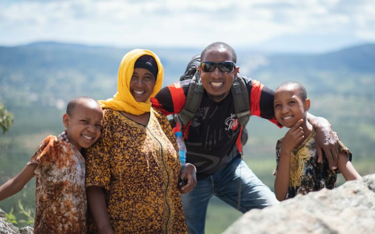 Moshi with his family